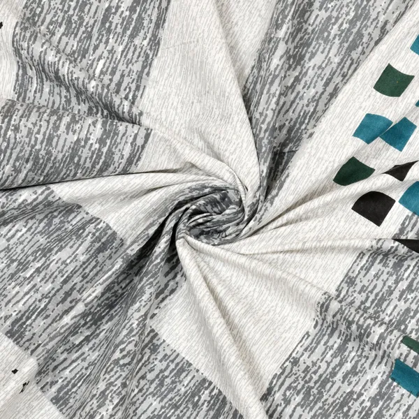 Grey_Cotton_Geometric_Bloom_Double_Bedsheet_With_Pillow_Cover_70X100_Cm